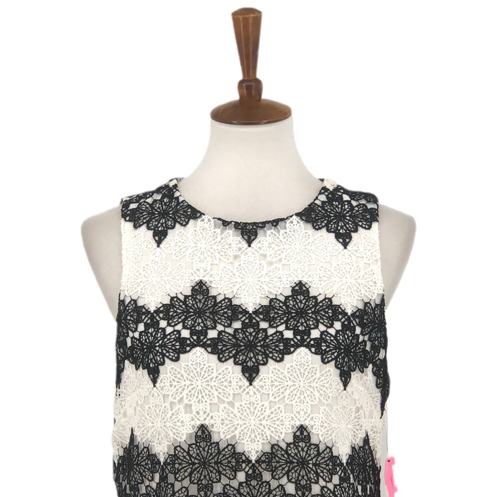 Betsey Johnson Black & White Lace Dress, NWT, 10 - Picture 4 of 10